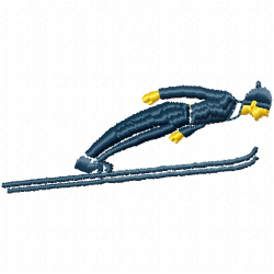 Ski Embroidery Design 7 Ski Embroidery Design 7